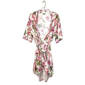 Show Me Your Mumu Womens Bath Robe Size S Lounge Wear Spa Garden Floral Short